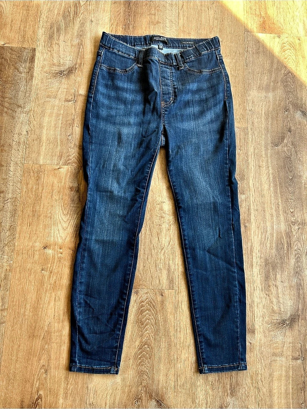 Judy Blue Pull On Skinny Jeans Blue Waist 11/30
